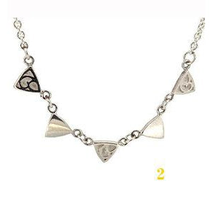 Telkari Trillion Triangular 5 Necklace
